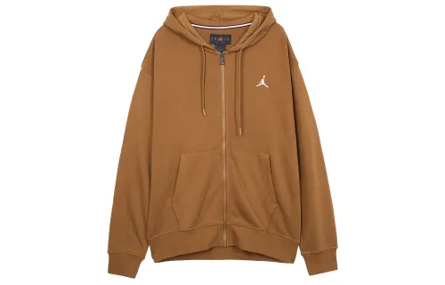 Jordan Jackets Men's Brown Hooded Non Detachable Moderate