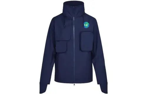LOUIS VUITTON Jackets Men's Marine Blue Hooded Moderate Other