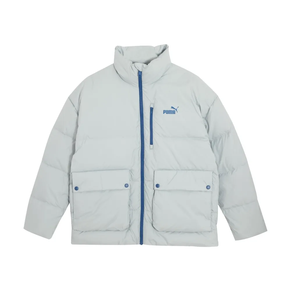 PUMA Jackets Unisex Light Gray Stand Collar Moderate
