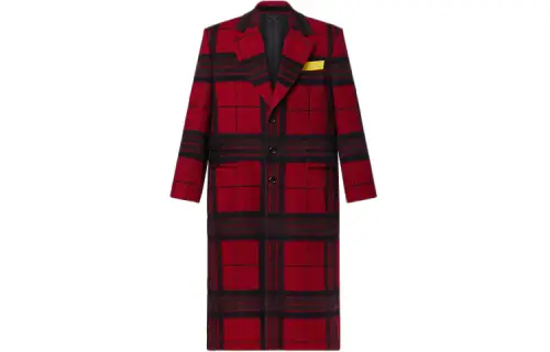 LOUIS VUITTON Tartan Check Extra Large Coat