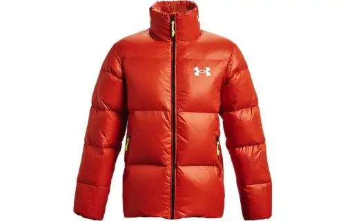 Under Armour Down Jackets Men's Orange Stand Collar Moderate