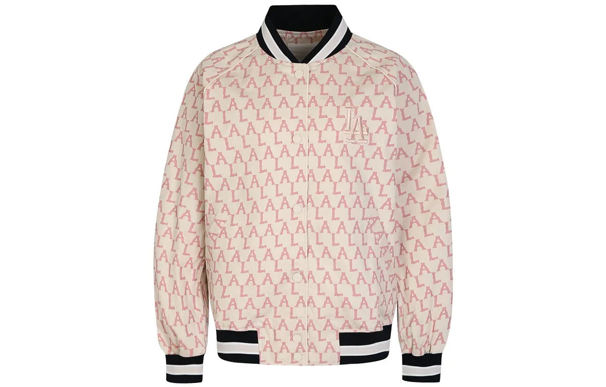 MLB Baseball Jacket Unisex Ivory White