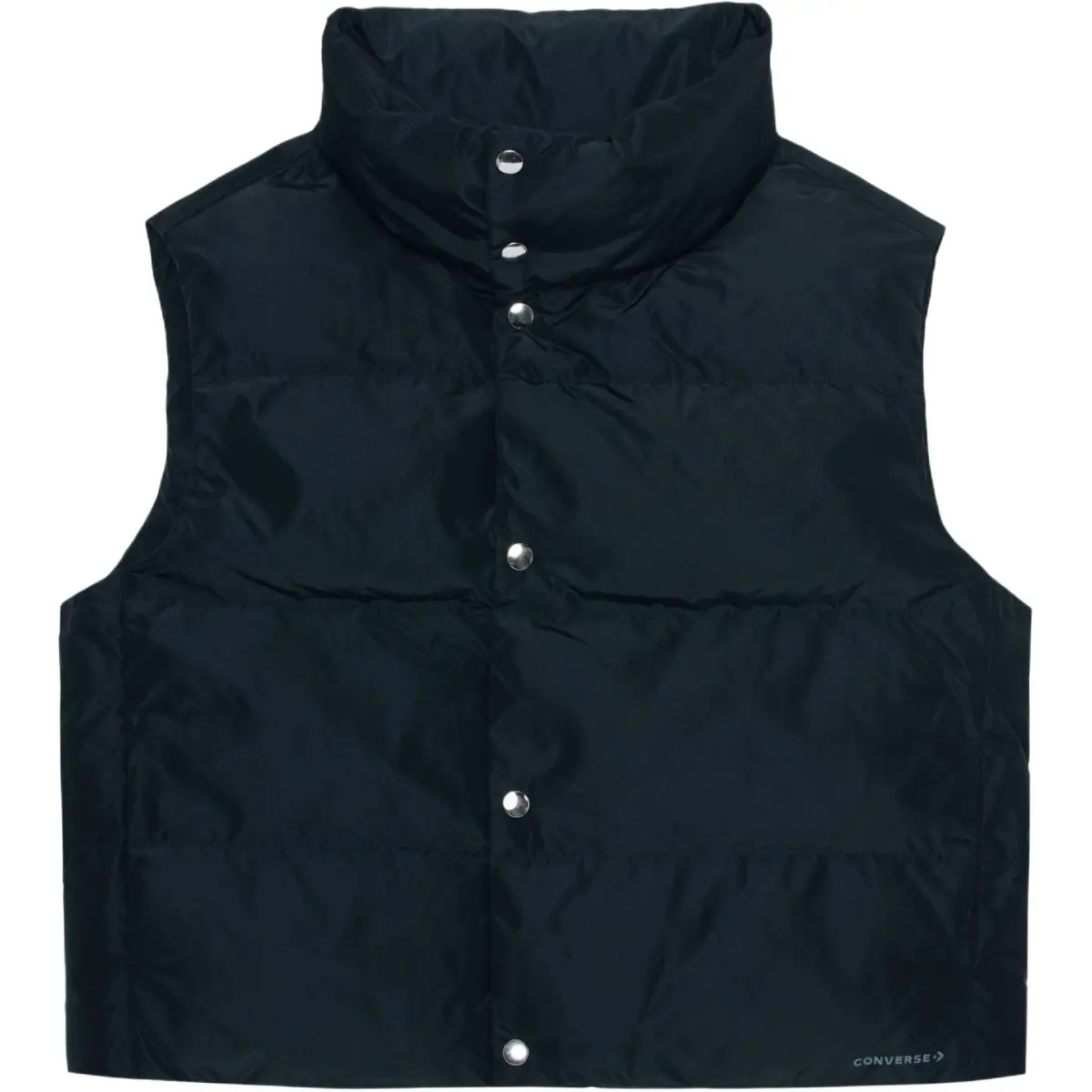 Converse Vests Men's Black Stand Collar Other