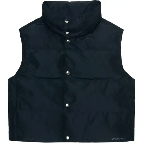 Converse Vests Men's Black Stand Collar Other