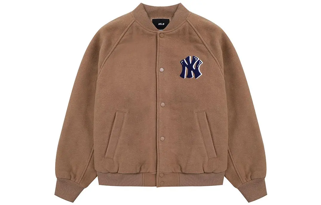 MLB New York Yankees Baseball Jackets Unisex Brown Baseball Collar Moderate
