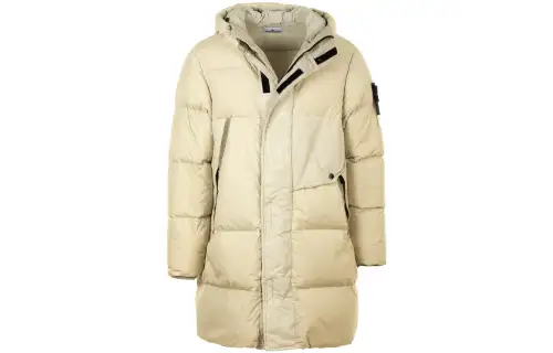STONE ISLAND Jackets Men's Ecru Hooded Moderate Other