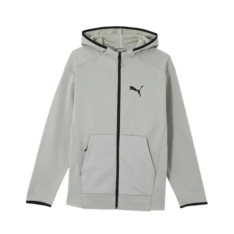 PUMA Jackets Men's Marble Gray Hooded (Non-detachable) Moderate
