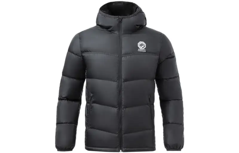 Li Ning Down Jackets Men's Black Hooded Moderate