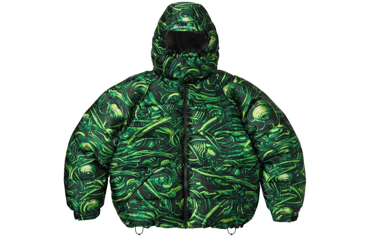 Supreme H.R. Giger Jacquard Down Puffer Jacket