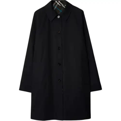 Burberry Long Sleeved Checked Trench Coat