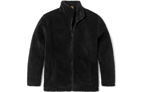 Timberland Velvet Jackets Men's Black Stand Collar Thickened And Fleece Lined