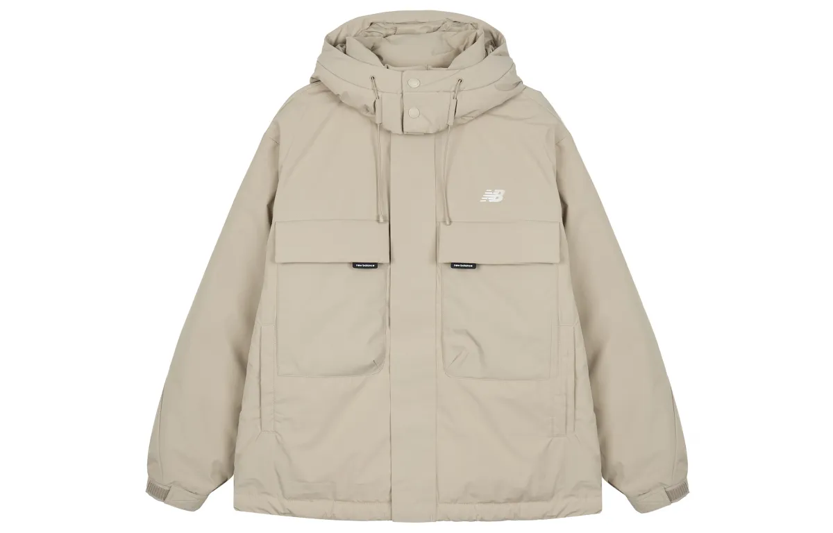 New Balance Down Jackets Men's Woody Brown Hooded (Non-detachable) Moderate