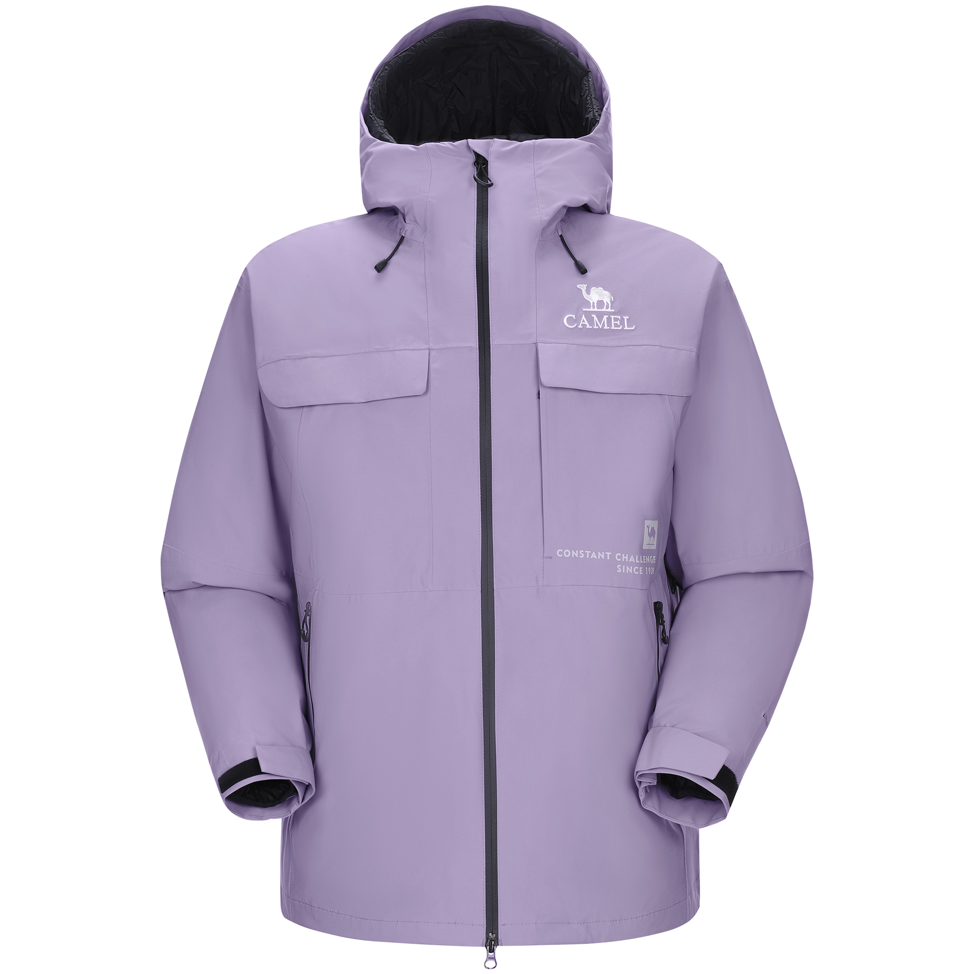 CAMEL Camel all-weather series outdoor snow mountain NR99 three-proof volcanic graphene goose down jacket windproof and water-repellent three-in-one jacket men's style