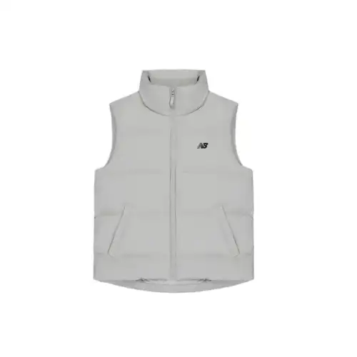 New Balance Vests Men's Gray Stand Collar Moderate Other