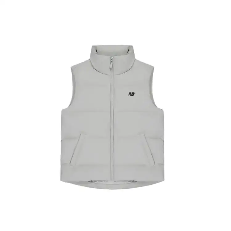 New Balance Vests Men's Gray Stand Collar Moderate Other