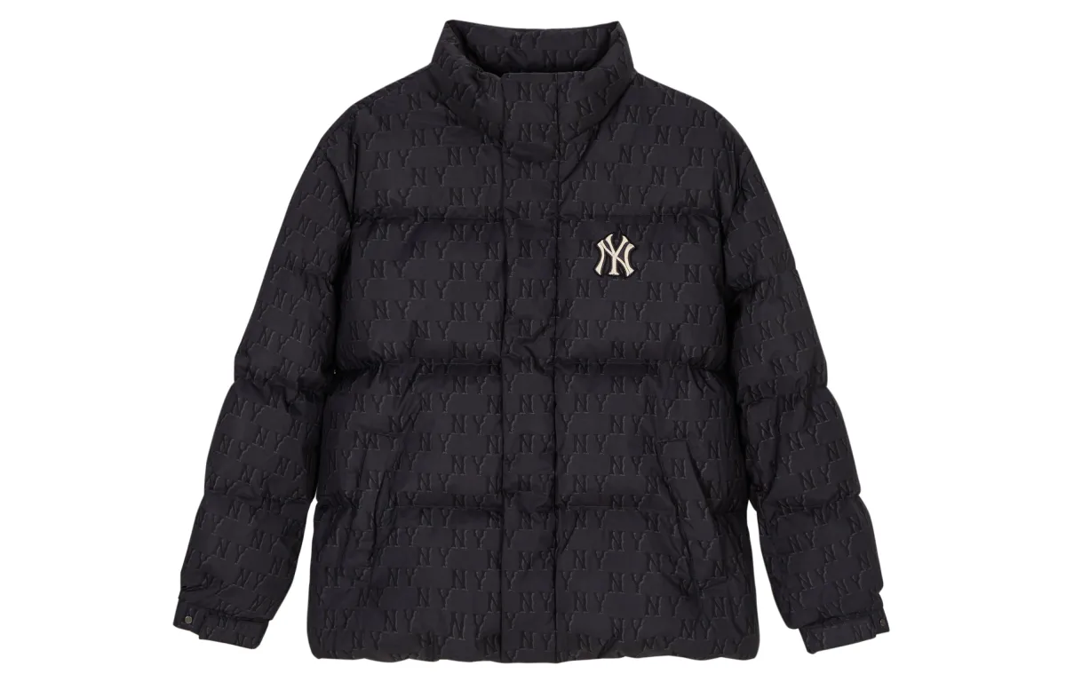 MLB MONOGRAM Down Jackets Unisex Black Stand Collar Thickened Other