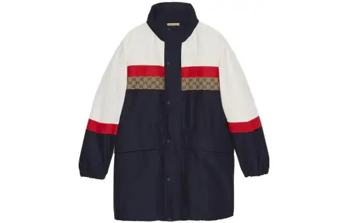 GUCCI Coats Men's Multicolor Stand Collar Moderate