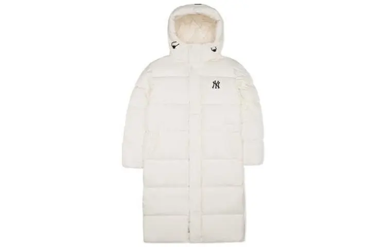 MLB Down Jacket Long Unisex Cream