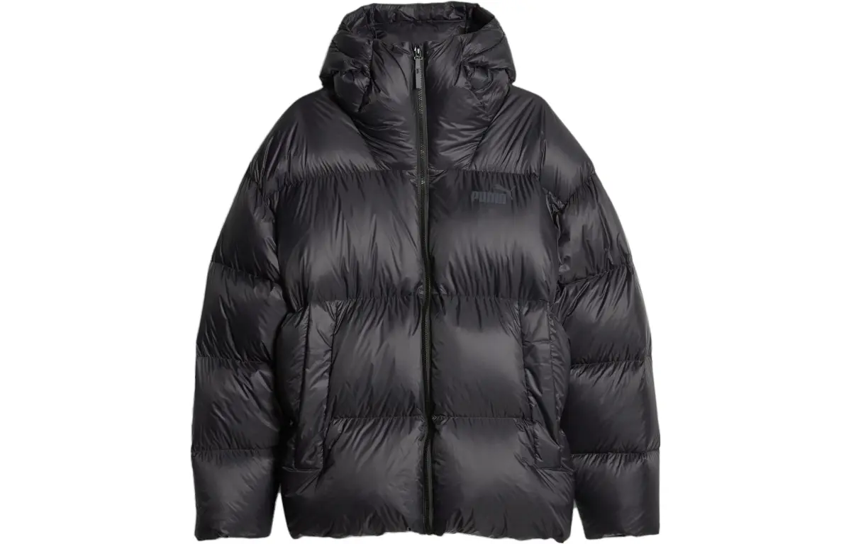 PUMA Men's Hooded Ultra Down Puffer Jacket Down Jacket European Version Men's Black