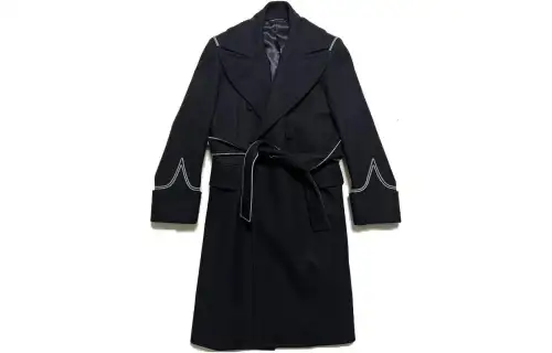 DIOR Coats Men's Black Lapel Moderate