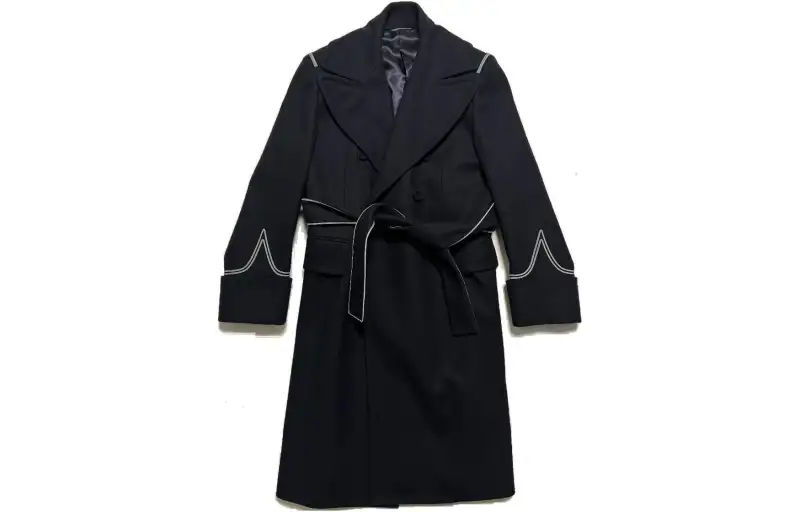 DIOR Coats Men's Black Lapel Moderate