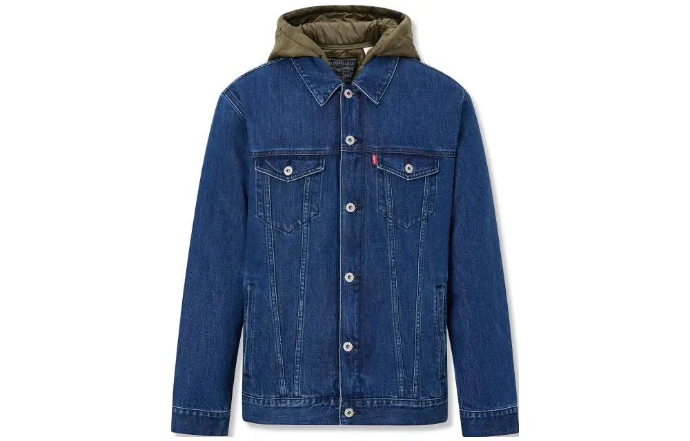 Levi's Denim Jackets Men's Blue Lapel Moderate Other