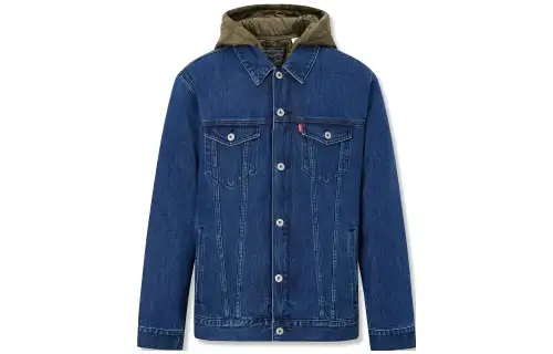 Levis Denim Jackets Men's Blue Lapel Moderate Other