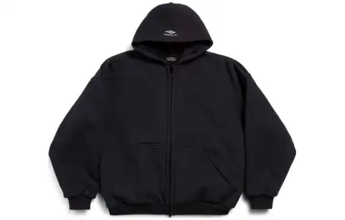Balenciaga 3B Sports Icon Outerwear Zip-Up Hoodie
