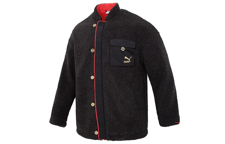 PUMA CNY Puffer Jackets Men's Black Stand Collar Moderate Other