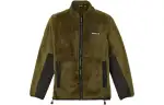 Timberland Velvet Jackets Unisex Dark Green Stand Collar Moderate