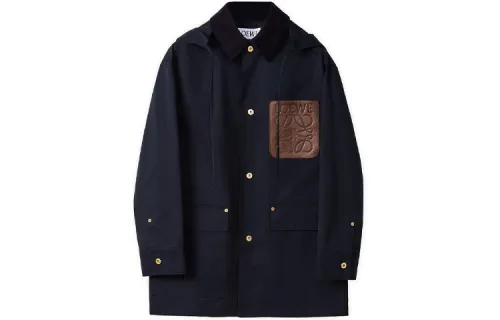 LOEWE FW21 Coat Men's Marine Blue