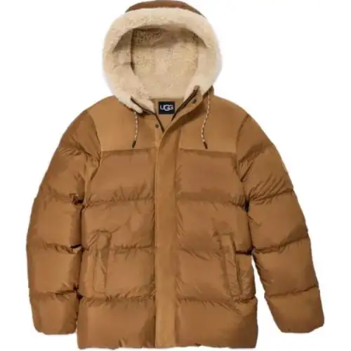 Ugg Shasta shearling-trim hood padded jacket