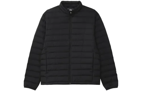 UNIQLO Down Jackets Men's Black Stand Collar Moderate Other