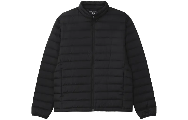 UNIQLO Down Jackets Men's Black Stand Collar Moderate Other