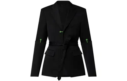LOUIS VUITTON New Quarterly Products Of LV Coats Men's Black Suit Collar Moderate Straight Fit