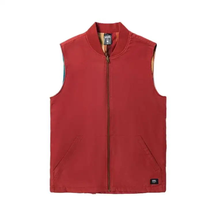 Vans Vests Men's Red Baseball Collar Moderate Other