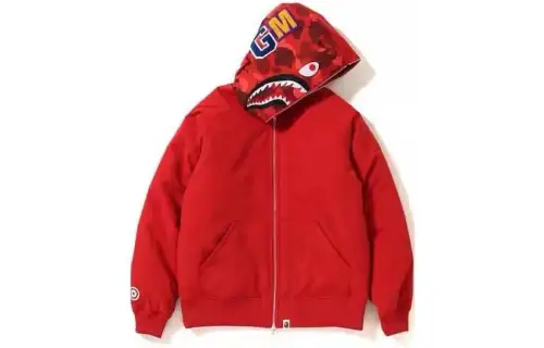 A BATHING APE Down Jackets Unisex Red Hooded Moderate Other