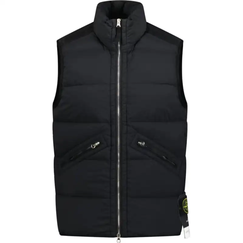 STONE ISLAND High Neck Zipped Down Gilet