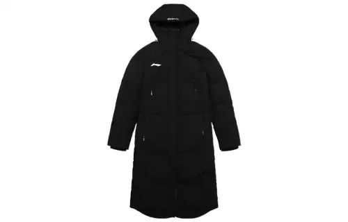 Li Ning Down Jackets Unisex Black Hooded Moderate Other