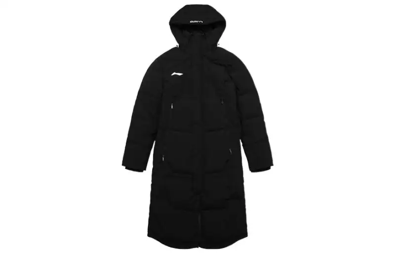 Li Ning Down Jackets Unisex Black Hooded Moderate Other