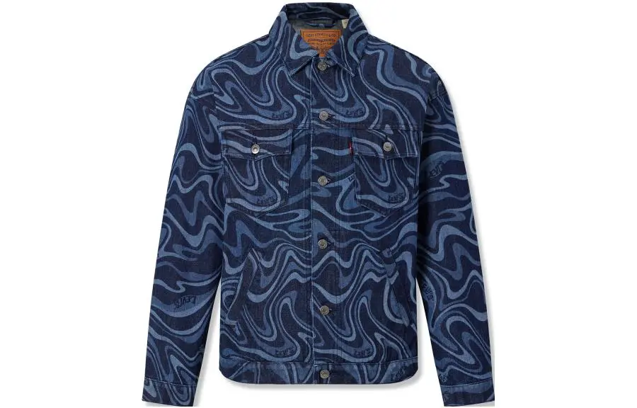 Levi's Jackets Men's Blue Lapel Moderate