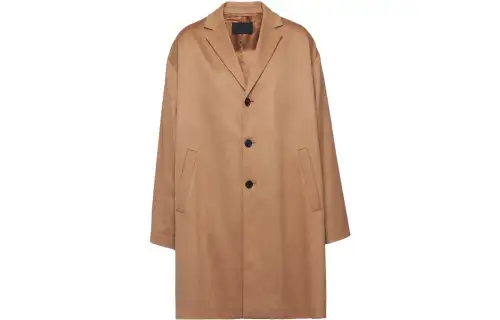 PRADA Triangle-logo Camel-hair Coat