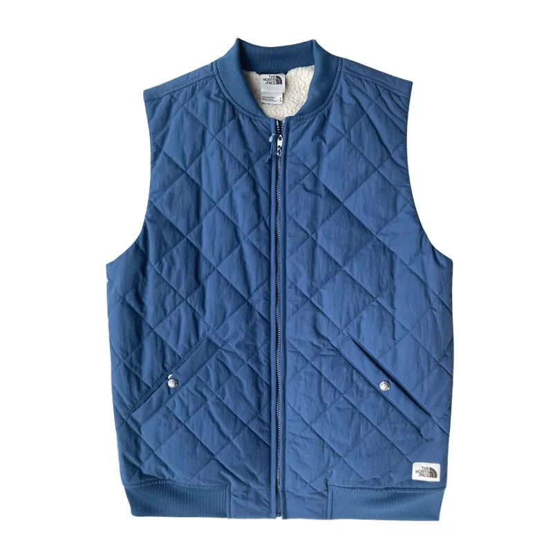 THE NORTH FACE Vests Men's Blue Stand Collar Moderate Other