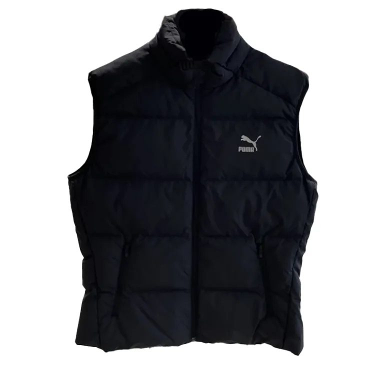 PUMA Vests Unisex Black Stand Collar Moderate Other