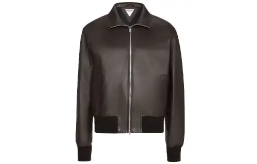 Bottega Veneta SS21 Leather Jacket Men's Gray