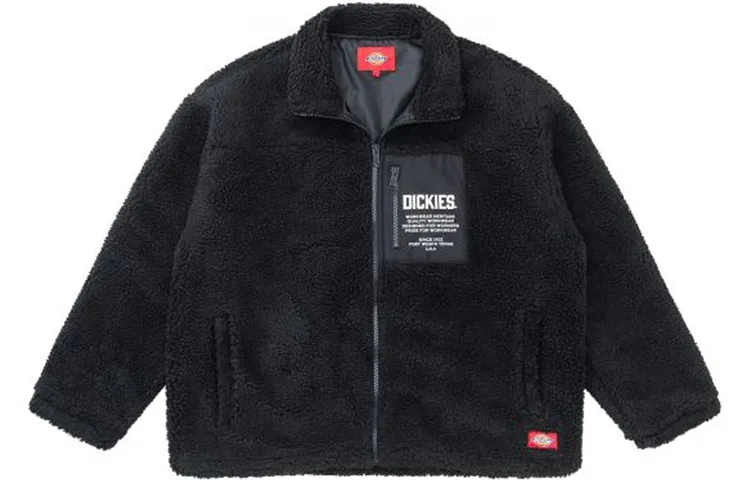Dickies Velvet Jackets Unisex Black Lapel Thickened And Fleece Lined