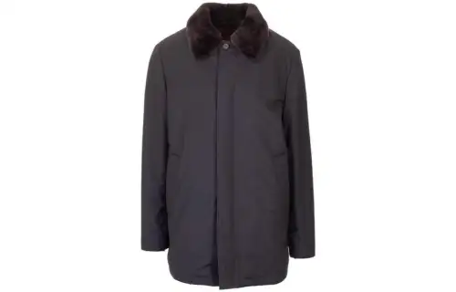 Loro Piana Coats Men's Gray Moderate Straight Fit