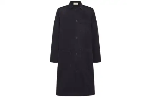 THE ROW Coats Men's Black Lapel Moderate Straight Fit
