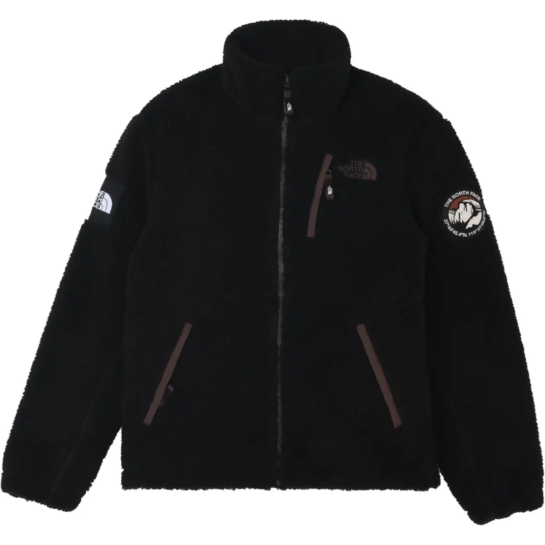 THE NORTH FACE Polar Fleece Stand Collar Thermal Fleece Lined Jacket Unisex Black