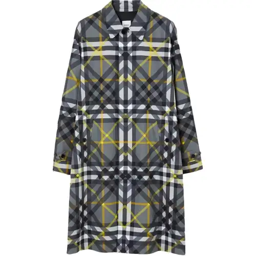 Burberry Coats Men's Multicolor Lapel Moderate Straight Fit